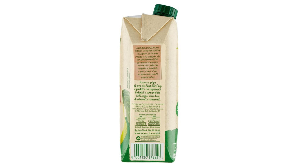 Pera Succo E Polpa Biologica 750 Ml