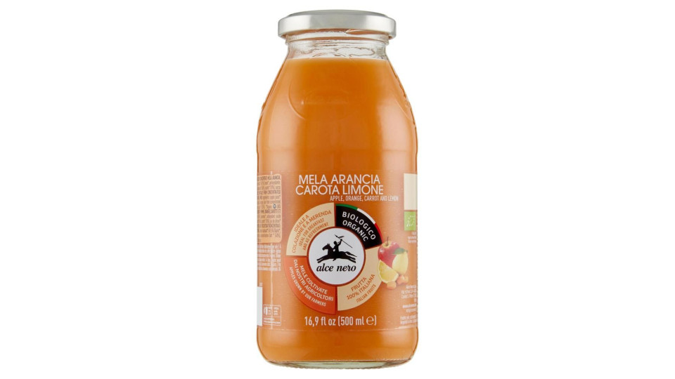 Alce Nero Mela Arancia Carota Limone 500 Ml