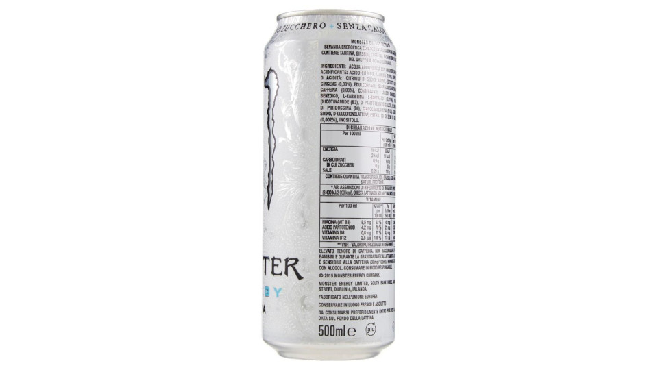 Monster Ultra White Lattina Da 500ml