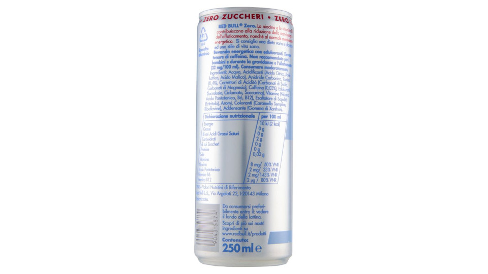 Red Bull Energy Drink, Zero Calorie, 250 Ml