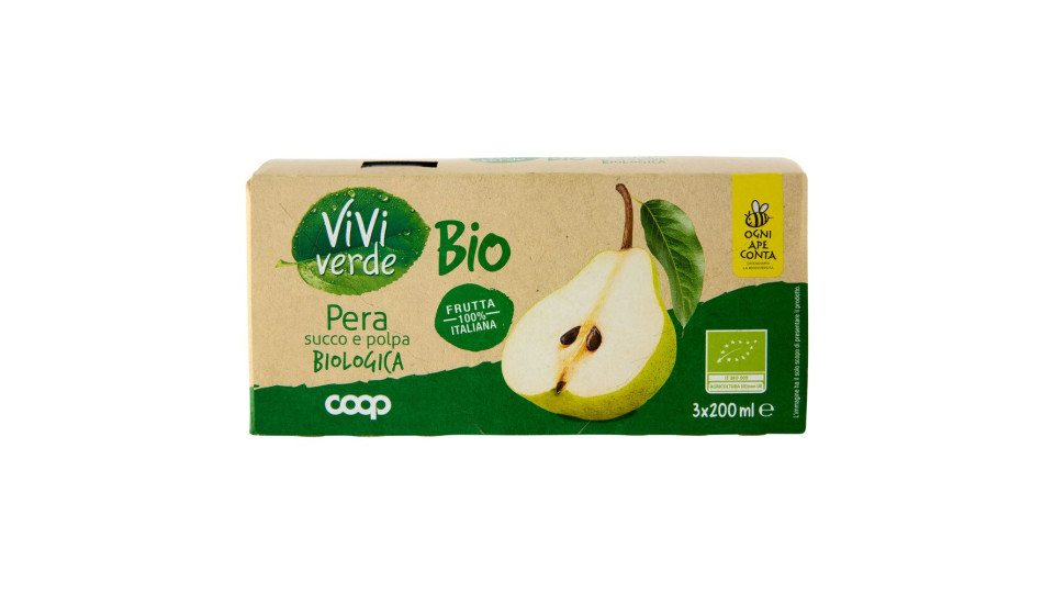 Succo E Polpa Pera Biologica 3 X 200 Ml