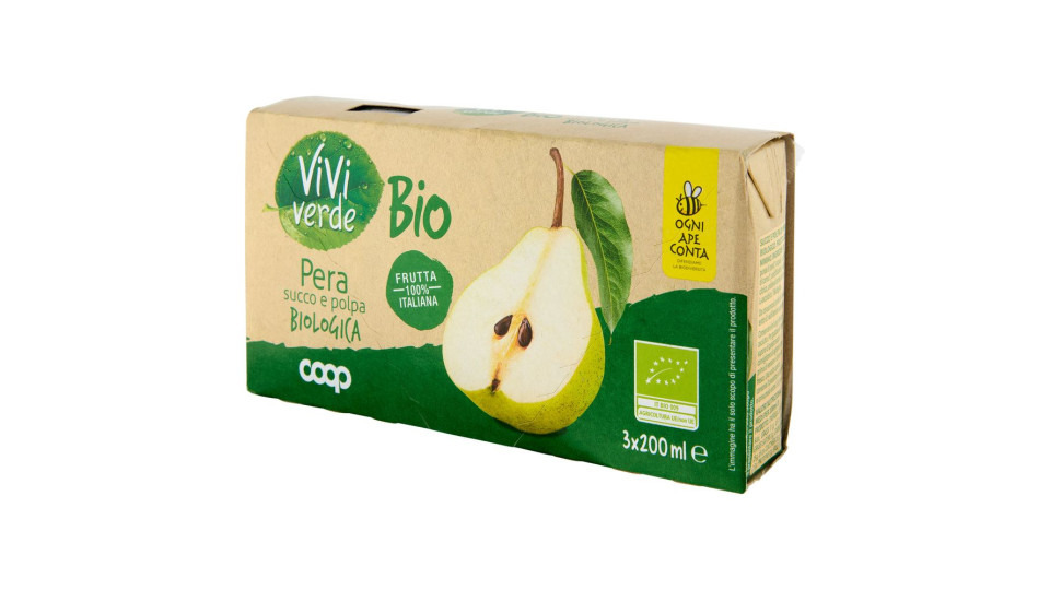 Succo E Polpa Pera Biologica 3 X 200 Ml
