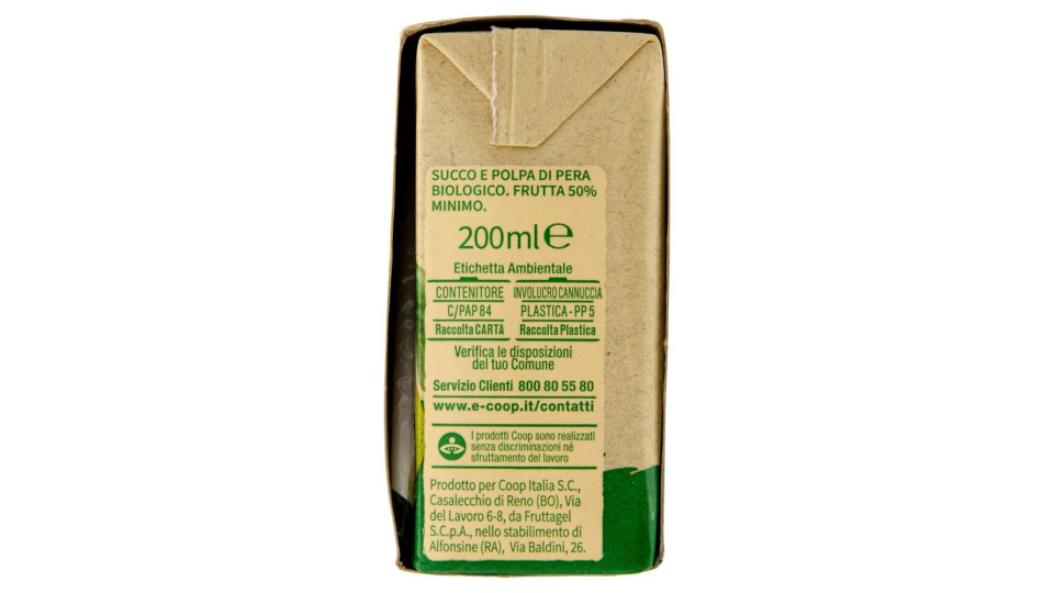 Succo E Polpa Pera Biologica 3 X 200 Ml