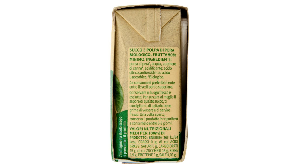Succo E Polpa Pera Biologica 3 X 200 Ml