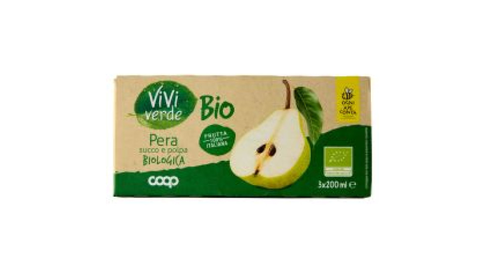 Succo E Polpa Pera Biologica 3 X 200 Ml