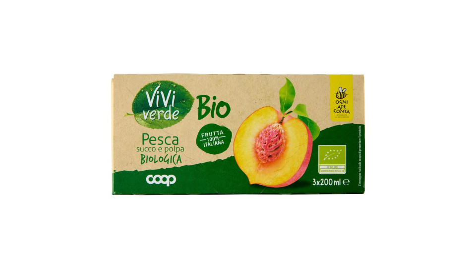 Succo E Polpa Pesca Biologica 3 X 200 Ml
