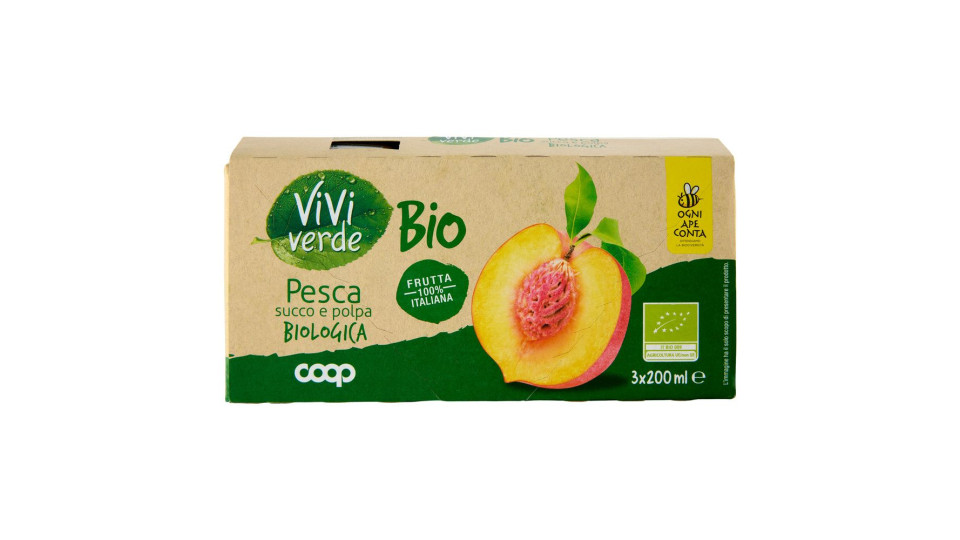 Succo E Polpa Pesca Biologica 3 X 200 Ml