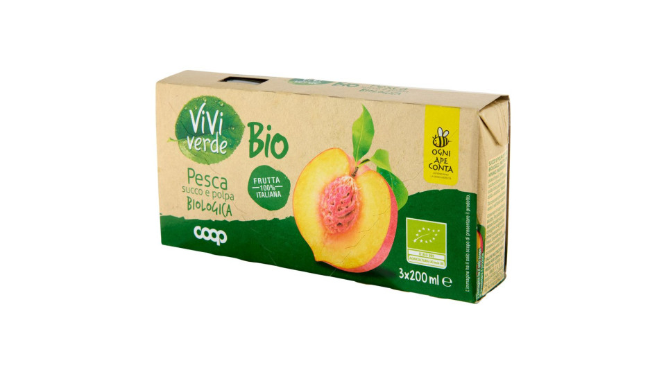 Succo E Polpa Pesca Biologica 3 X 200 Ml
