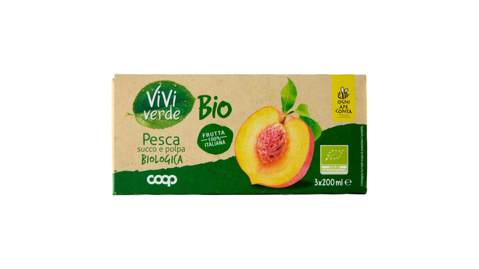 Succo E Polpa Pesca Biologica 3 X 200 Ml