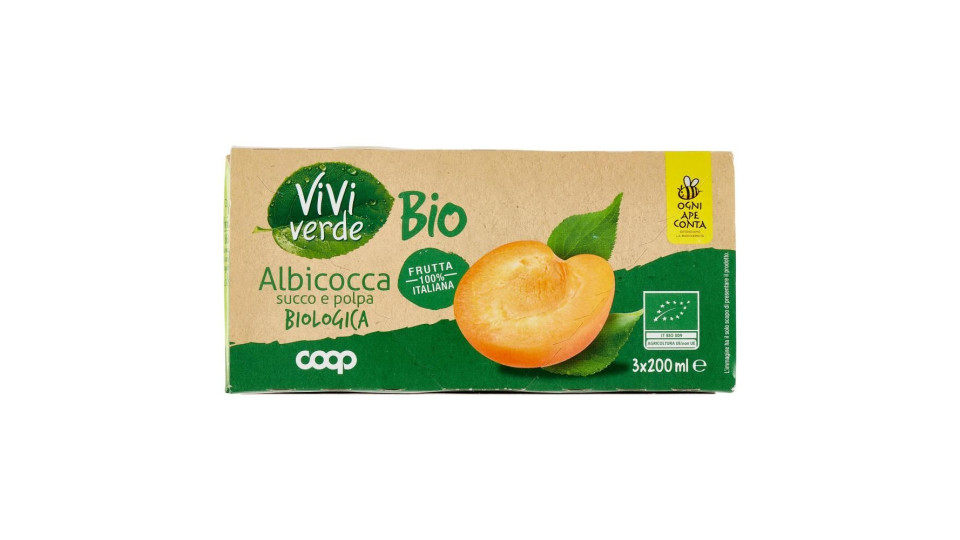 Albicocca Succo E Polpa Biologica 3 X 200 Ml