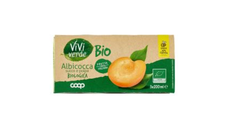 Albicocca Succo E Polpa Biologica 3 X 200 Ml