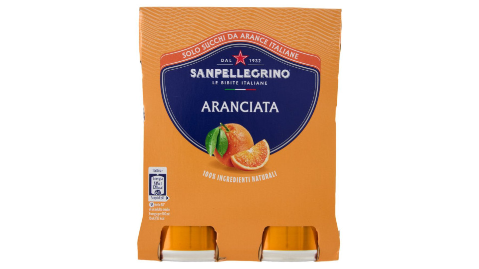 Bibite Sanpellegrino, Bevanda Gassata, Aranciata, Lattina - 4 X330ml