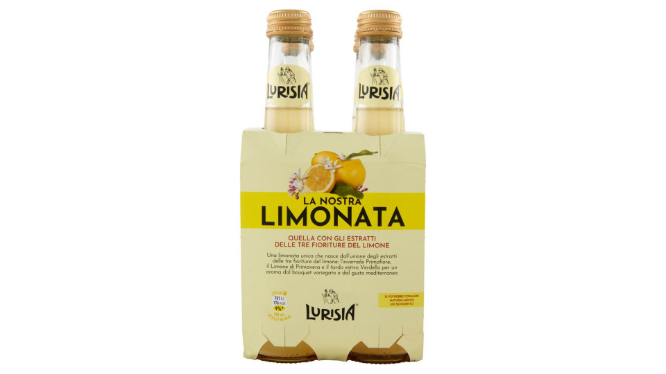 Lurisia La Nostra Limonata Confezione 4 X 275 Ml