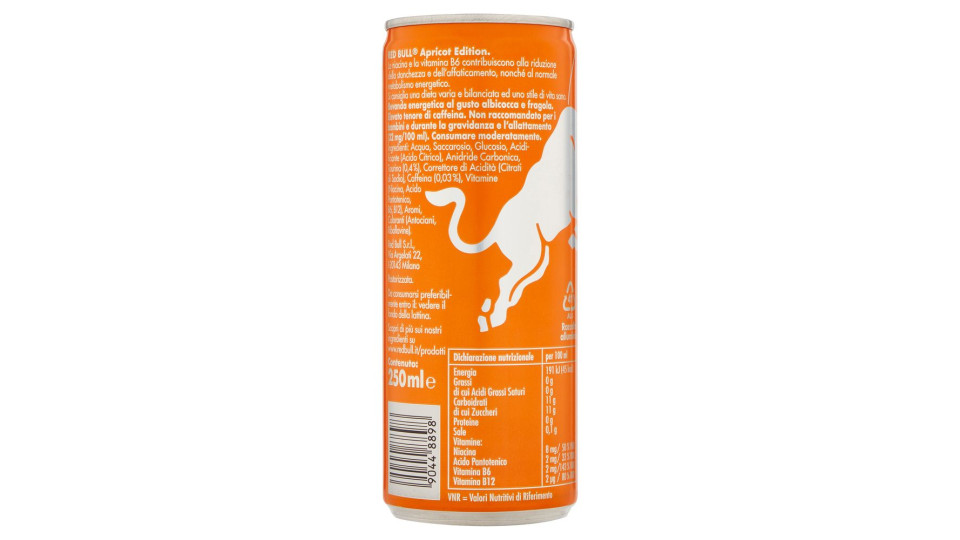 Red Bull Energy Drink, Gusto Albicocca Fragola, 250 Ml