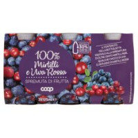 100% Mirtilli E Uva Rossa Spremuta Di Frutta 3 X 125 Ml