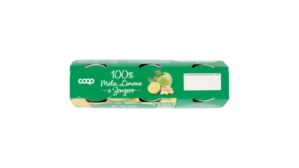 100% Mela, Limone E Zenzero Spremuta Di Frutta 3 X 125 Ml