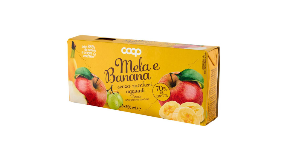 Bevanda Mela E Banana Senza Zuccheri Aggiunti 3 X 200 Ml