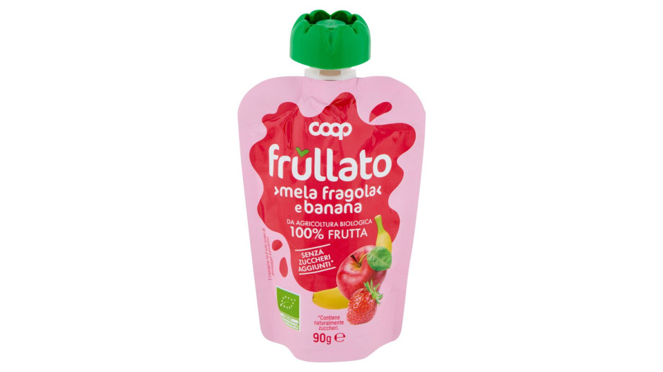 Frullato Mela Fragola E Banana Da Agricoltura Biologica 90 G