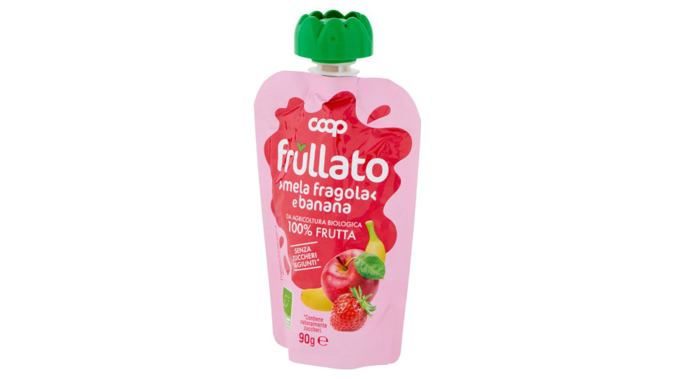 Frullato Mela Fragola E Banana Da Agricoltura Biologica 90 G