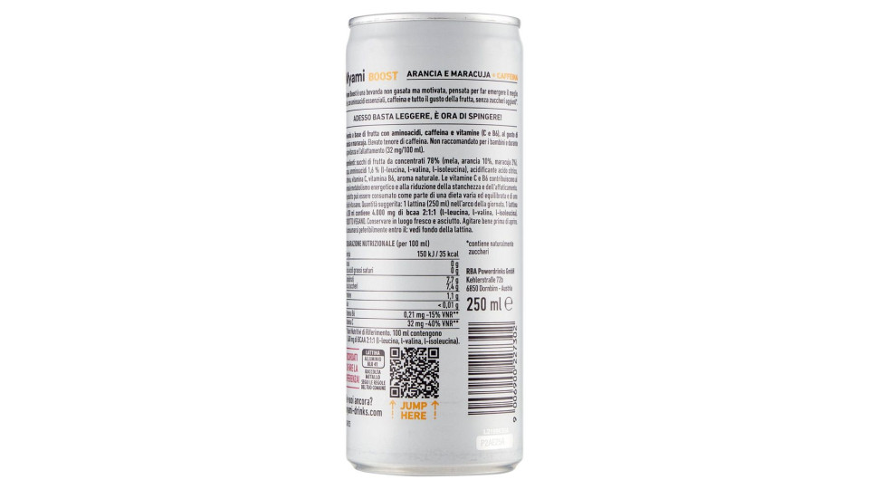 Myami Bcaa Boost Aminoacidi Essenziali Arancia E Maracuja + Caffeina 250 Ml