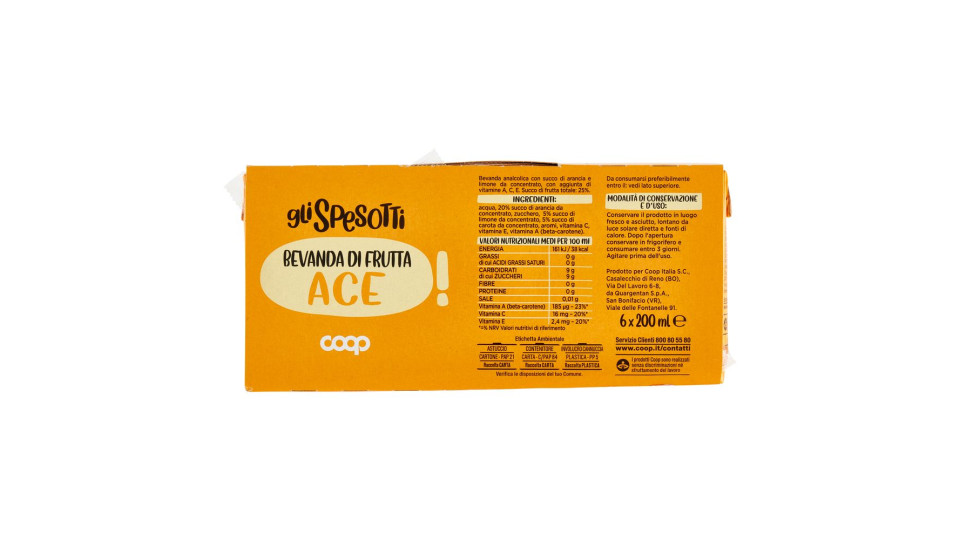 Bevanda Di Frutta Ace 6 X 200 Ml