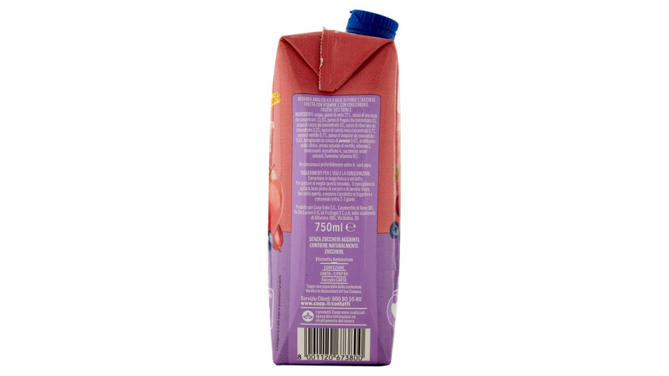Bevanda Alla Frutta Con Mela E Frutti Rossi 750 Ml