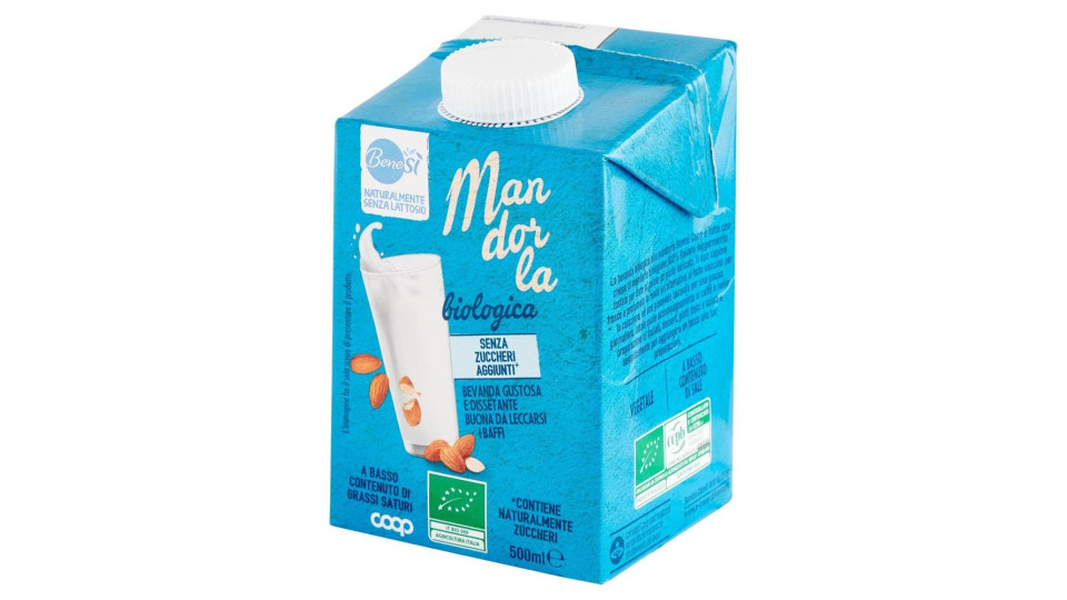Naturalmente Senza Lattosio Mandorla Biologica 500 Ml