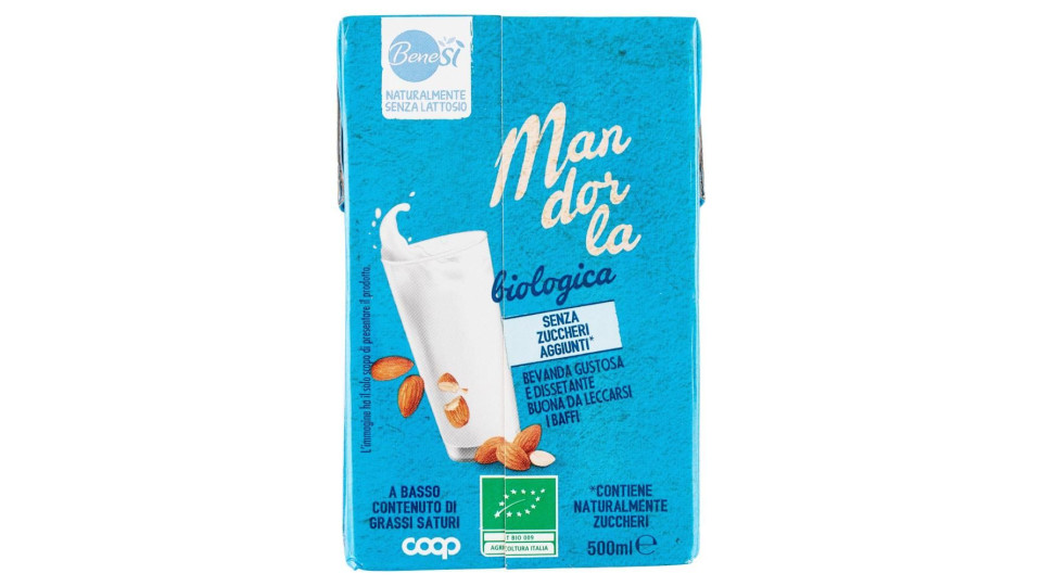 Naturalmente Senza Lattosio Mandorla Biologica 500 Ml