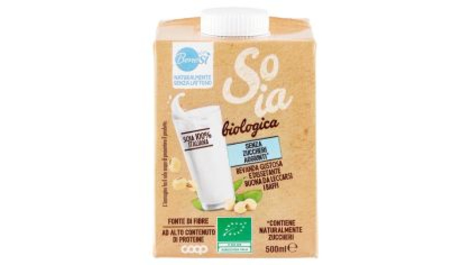 Naturalmente Senza Lattosio Soia Biologica 500 Ml