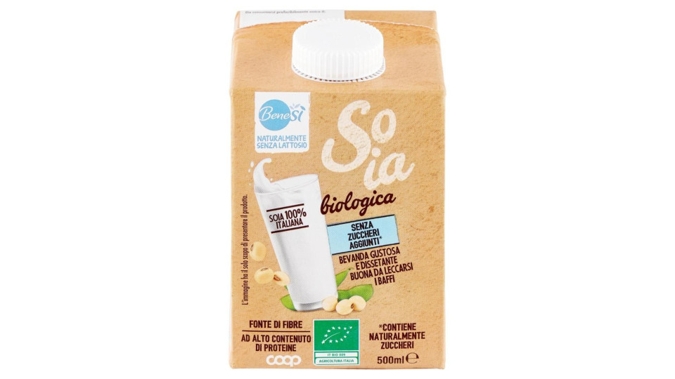 Naturalmente Senza Lattosio Soia Biologica 500 Ml