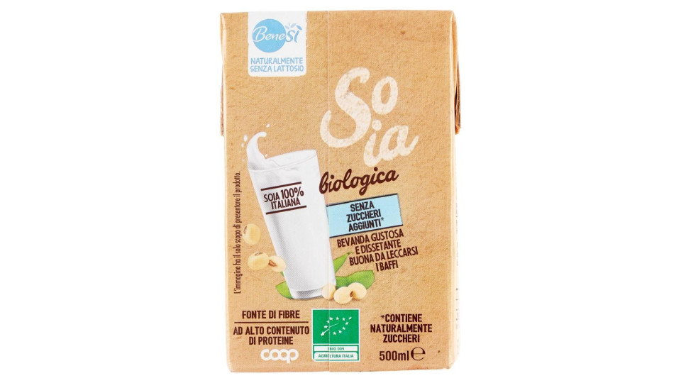 Naturalmente Senza Lattosio Soia Biologica 500 Ml