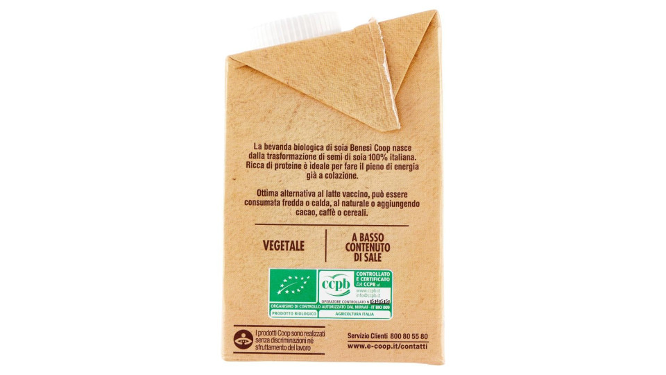 Naturalmente Senza Lattosio Soia Biologica 500 Ml