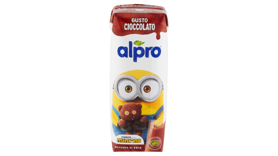 Alpro Minions, Bevanda Vegetale, Soia Gusto Cioccolato, No Lattosio, Basso In Grassi Saturi, 250 Ml