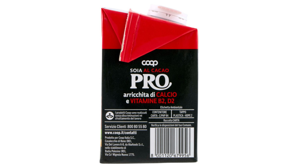 Bevanda Soia Al Cacao Pro 500 Ml