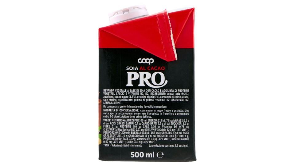 Bevanda Soia Al Cacao Pro 500 Ml