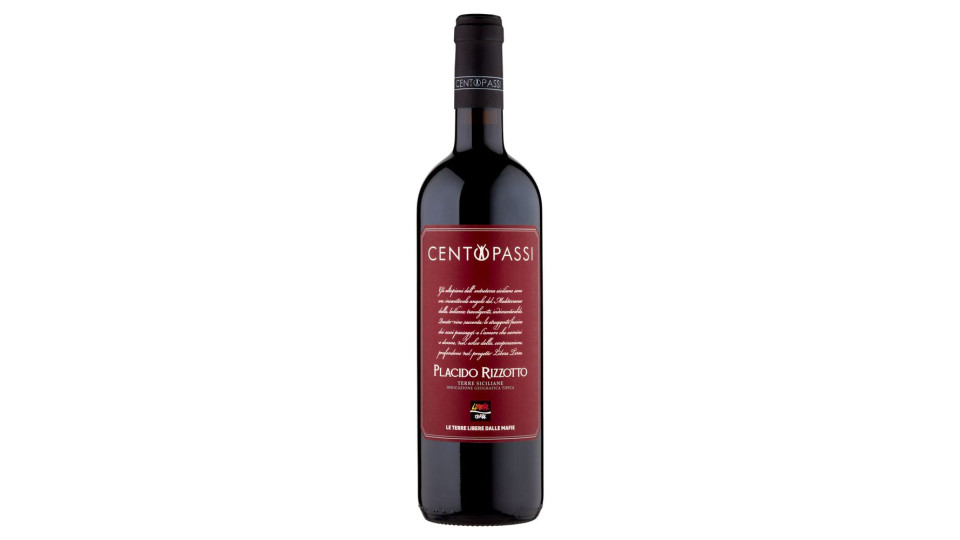 Centopassi Placido Rizzotto Terre Siciliane Igt Rosso 750 Ml