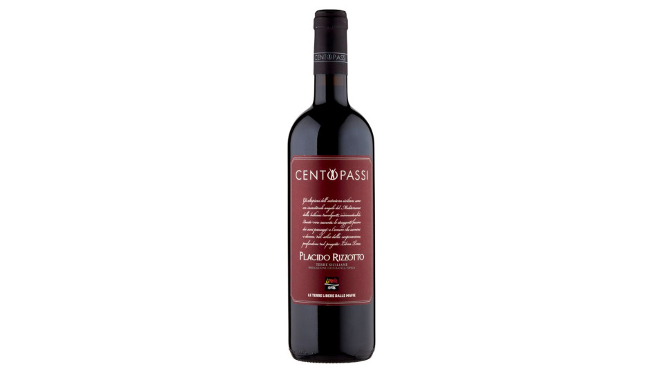 Centopassi Placido Rizzotto Terre Siciliane Igt Rosso 750 Ml