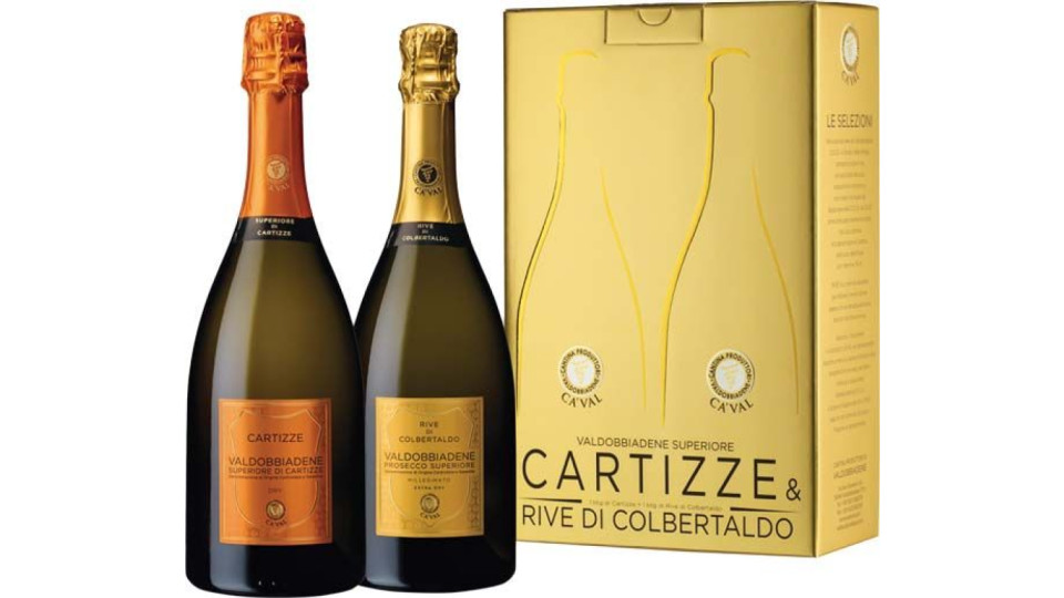 Confezione Valdobbiadene Superiore Di Cartizze & Rive Di Colbertaldo 2 X 750 Ml