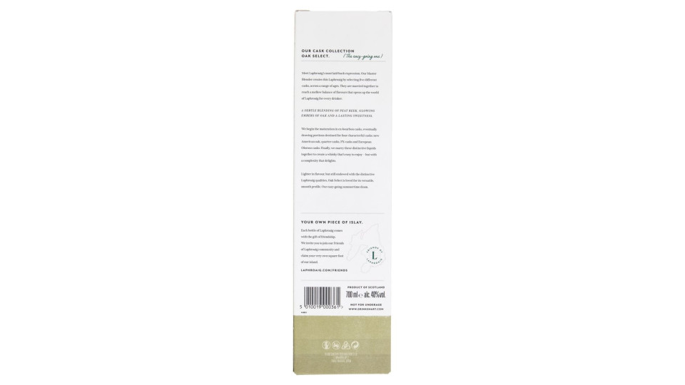 Laphroaig Oak Select Islay Single Malt Scotch Whisky 700 Ml