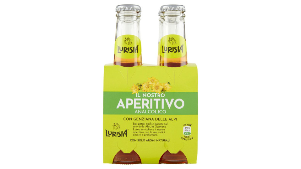 Lurisia Il Nostro Aperitivo Analcolico Con Genziana Delle Alpi Confezione 4 X 150 Ml