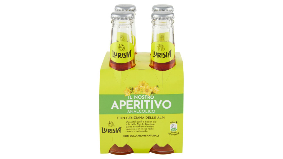 Lurisia Il Nostro Aperitivo Analcolico Con Genziana Delle Alpi Confezione 4 X 150 Ml