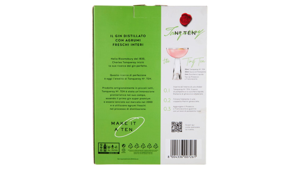 Tanqueray N°ten 700 Ml + Jigger E Stirrer