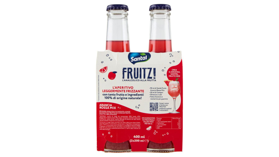 Santàl Fruitz! Arancia Rossa Mix Zero 2 X 200 Ml