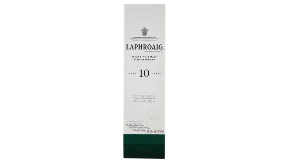 Laphroaig Aged 10 Years Islay Single Malt Scotch Whisky 700 Ml