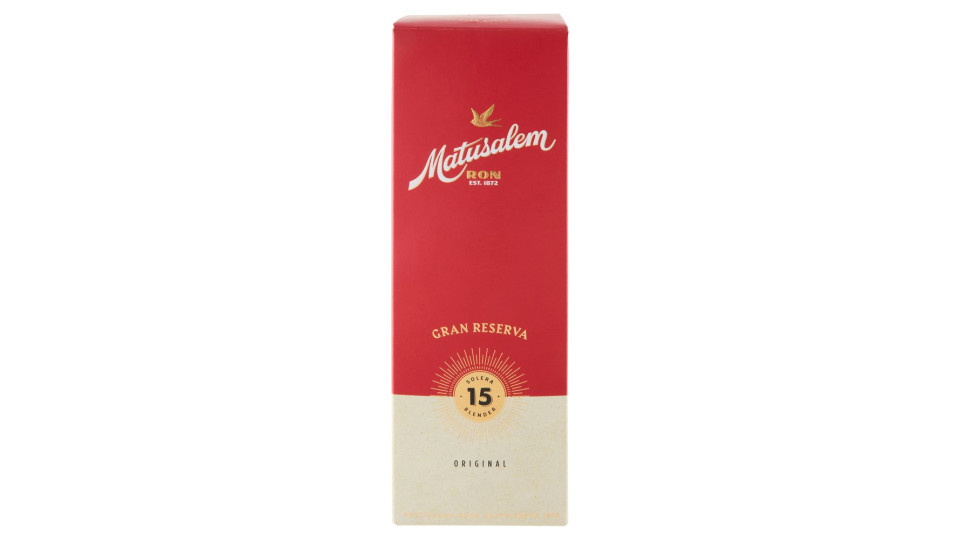 Matusalem Ron Gran Reserva 15 Solera Blender Original 70 Cl