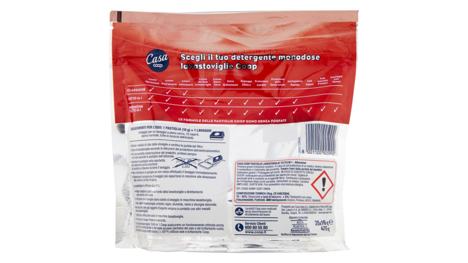 Pastiglie Lavastoviglie Tutto In 1 26 X 16 G