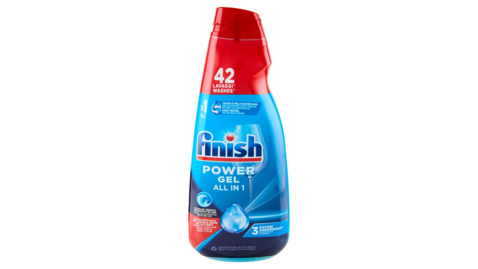 Finish Power Gel Fresh 42 Lavaggi Liquido Lavastoviglie 940 Ml