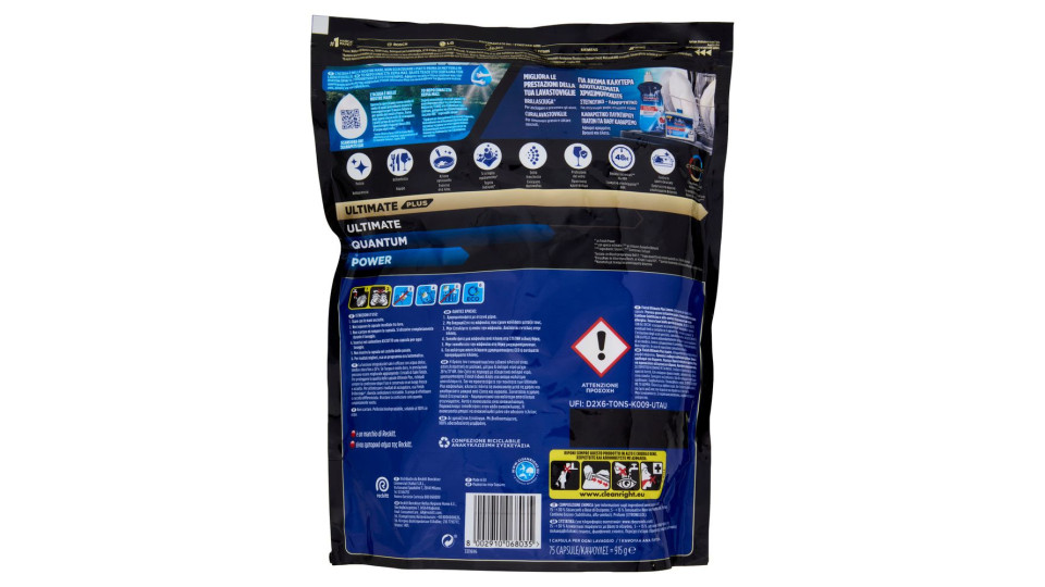 Finish Ultimate Plus Limone Pastiglie Lavastoviglie 75 Lavaggi 915 G