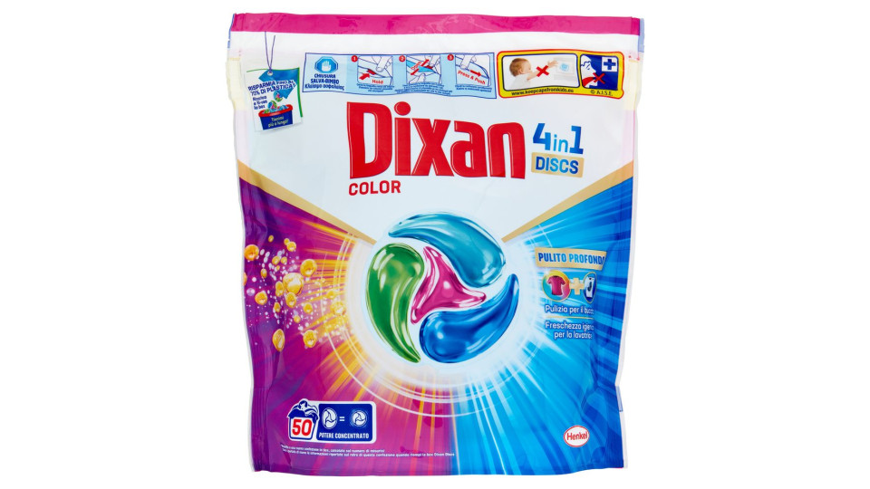 Dixan Discs Color 50pz (825g)