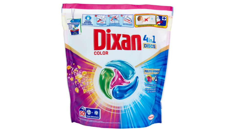 Dixan Discs Color 50pz (825g)